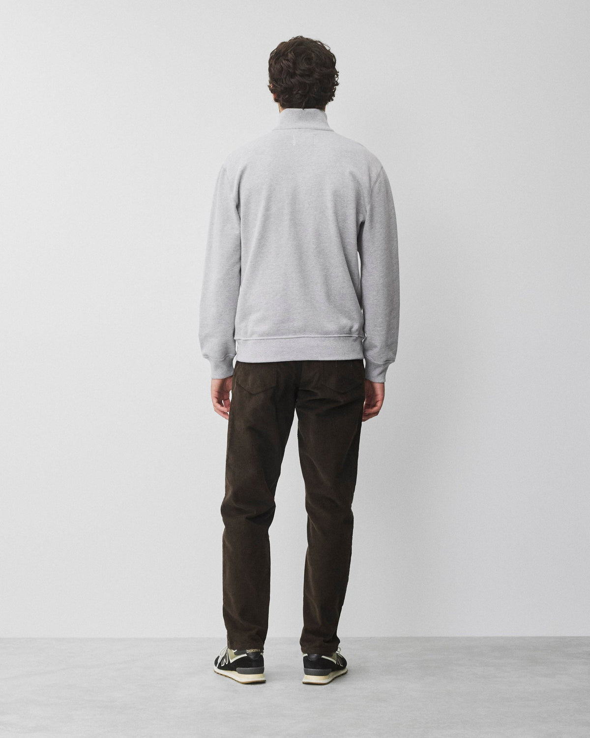Midweight Terry Standard Button Mockneck