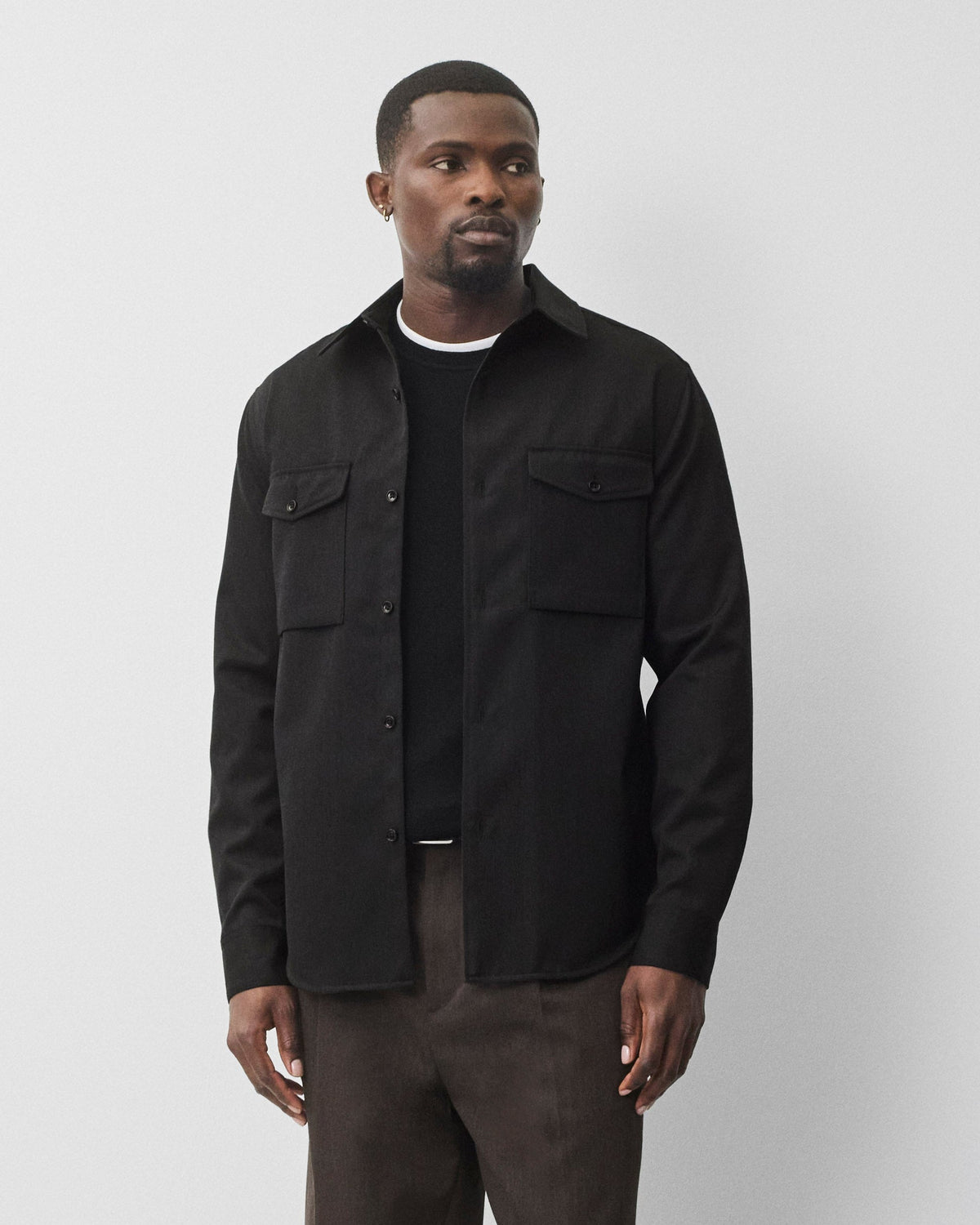 Wool Gabardine Concourse Standard Overshirt